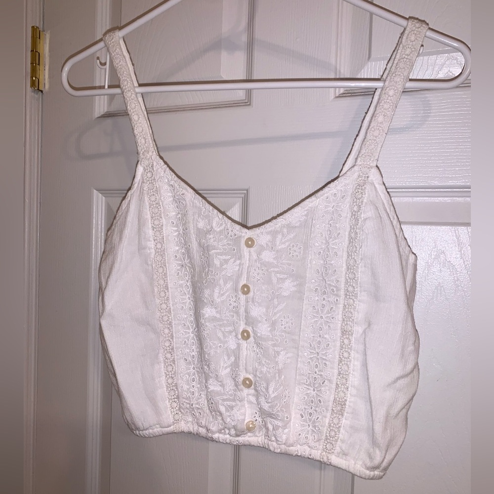 American Eagle floral cropped tank top